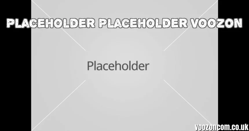 Placeholder Placeholder Voozon