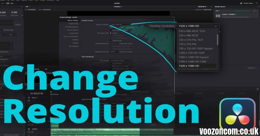 DaVinci Resolve Resolution Settings
